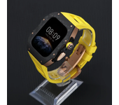 Luxury Carbon Fiber Case for Apple Watch S10 42mm 46mm Bezel Rubber Strap Modification Kit Iwatch Series 10 46mm 42mm