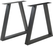 Set de 2 patas de mesa Greiling 72x70 cm - Negro [en.casa]