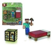 Figura Minecraft Steve Supervivencia Accesorios Plástico 7 Cm Coleccionables