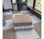 Alfombras de retazos de terciopelo de leche, 30 x 30 x 1 cm, alfombras de leche, tapetes de rompecabezas para piso, tapetes de rompecabezas en mosaico, alfombras entrelazadas, tapetes de rompecabezas para piso