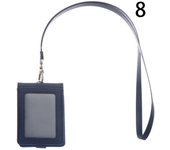 PU Leather Multifunctional Name Badge Holder Work Card Holders With Lanyard Bank Credit Card Women Men ID Business Case