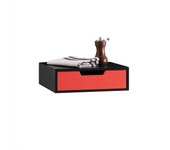 SoBuy FRG179-R Soporte para Cápsulas de Café o bolsas de té Con 1 cajón Rojo y Negro