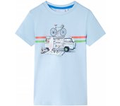 Camiseta Infantil Azul Claro 116