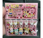 Cute cartoon resin keychain set girls cute small gifts student bag pendant small jewelry keychain gift
