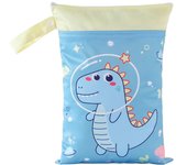 BIAI 25*35cm Wet Storage Bag Washable Diaper Nappy Bag Waterproof Beach Bag Double Pocket with Zippers Travel Makeup Storage Bag