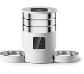 4.5L Button WiFi Automatic Cat Feeder Includes Two Stainless Steel Bowls Smart Pet Cat and Dogs Food Dispenser Feeder Pet Feeder