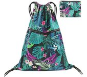 Mochila grande de cuerda, mochila deportiva informal, mochila escolar deportiva, bolsa de gimnasio con bolsillo con cordón