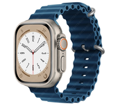 Original Ocean Silicone Strap for Apple Watch Ultra Band 45mm 49mm 41mm 44mm 40mm 42mm 38mm  Bracelte IWatch Series 9 8 7 6 Ultr