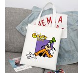 Disney A Goofy Movie Cartoon Large Capacity Canvas Shoulder Bag Women's Casual Tote Kids Student Handbag Shopping