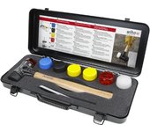 Wiha Juego de martillos de cara blanda Safety con surtido de cabezales, de 8 unid., en caja (44008)
