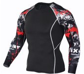 Gym MMA Men's Compression Running T-Shirt Long Shirt Sweat Second Skin Fitness Cycling Sports Top Sun protection Track Suit 4XL