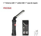 Super Bright LED+COB Flashlight Rechargeable Torch Portable Work Light Outdoor Camping Light with Portable Hook Magnet Design
