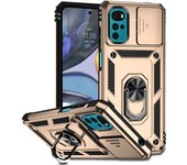 Armor Shockproof Case For Motorola Moto G22 G 5G 2022 G32 G52 G82 G62 5G Ring Holder Slide Window Lens Protection Phone Cover