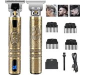 Máquina de Cortar Pelo Profesional, Cortapelos inalámbrico Hombre Cortador de Pelo Recargable con Hoja T, Recortadora de Barba con 4 Peines-guía para Uso de Hogar y Peluquería