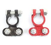 Pinza para batería de coche de color rojo y negro, cableado pintado, baterías, conectores de inversor, bloque de terminales