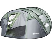 Outsunny Tienda de Campaña Pop up para 4-5 Personas Tienda de Camping Instantánea con Ventanas Bolsillos y Bolsa de Transporte Impermeable Anti-UV 263,5x220x123 cm