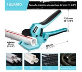 SHALL PVC Pipe Cutter 42-63mm Large PVC Cutter for Heavy-duty Plastic Pipe Cutter for Cutting PVC Plastic Pipe Easy one-handed