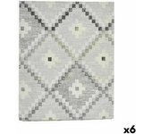 Mantel Loneta Antimanchas Rombos 140 x 180 cm Gris (6 Unidades)