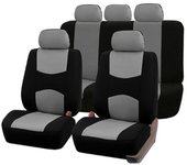 Universal Car Seat Covers Fabric Bicolor Stylish Polyester Car Seat Cover Set Fit Most Car, SUVs, Vans Car Seat Protector