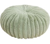 Cojín redondo de suelo con forma de calabaza, cojín decorativo de felpa suave para sofá cama, cojín para sala de estar (verde, 35 x 35 cm)