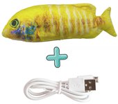 Juguete Interactivo para Gatos Flopping Fish de Peluche con Cola Realista Juguetes para Mascotas Divertidos y Interactivos