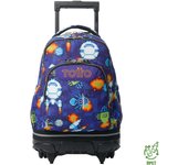 Totto Mochila escolar ruedas Tiza -Dimensiones:32 x 45.5 x 18 cm-Material:Poliester reciclado
