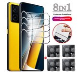 8in1 Screen Protector For POCO X6 X5 X4 X3 F6 F5 F4 F3 M6 M5 M4 Pro 5G Camera Lens Hydrogel Film For POCO C75 C65 C40 Not Glass