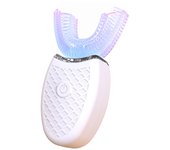 Cepillo de dientes eléctrico ultrasónico para adulto, dispositivo de limpieza dental Ultra sónico, con carga USB, en forma de U, 360 grados