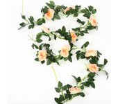 Artificial Rose Garland Hanging Vine Flowers Silk Fake Plants Leaves for Wall Christmas Rattan  Romantic Wedding Home Decoration