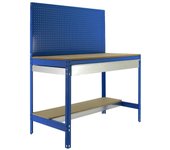 MESA DE TRABAJO SIMONWORK MOBILE BT2 BOX 1200 AZUL/MADERA 1520x1210x610 ESTANTERIAS SIMON