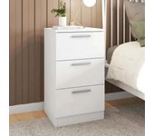 Mesita de noche Dyon 3 cajones 68x38x36 cm