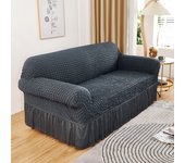 High elastic bubble grid sofa cover 1/2/3/4 with skirt hem, all season universal pet anti dirt