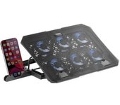 Soporte Refrigerante Mars Gaming MNBC23 para Portátiles hasta 16'/ Iluminación LED