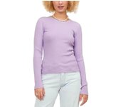 Jersey JJXX Jodi punto fino lila de canalé para mujer