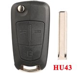 jingyuqin Fob For Vauxhall Opel Signum Astra H Corsa D Vectra C Zafira 2002-2012 2/3 Buttons Flip Remote Car Key Case Shell