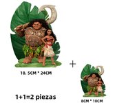2PCS Disney Moana Princess Cartoon Hot Stamping Hot Melt Adhesive Transfer Paste Clothing Sticker DIY T-shirt Hot Stamping Patch