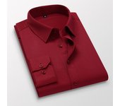 Men's Long-sleeved Shirts Spring Autumn New Business Casual Lapel Buttons Formal Wear Shirts Black White Blue Pink