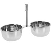 Recipiente Doble para Salsas de Acero Inoxidable 21x9x14 5cm