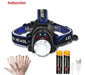 Powerful LED Induction Headlamp USB/DC Rechargeable Super Bright Head Flashlight Outdoor Camping Fishing Hunting Headlight