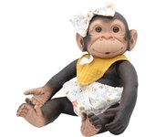 ROSATOYS - Muñeca Chimpancé - Mono Bebé - Gorila - 35 cm – Vestido Ocre