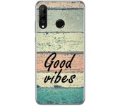 Tumundosmartphone Funda Gel Tpu para Huawei P30 Lite diseño Madera 01 Dibujos