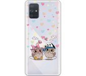 Funda compatible con Samsung Galaxy A71 - Pareja Buhos