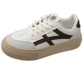 Women Outdoor Trainers Platform Shoes Height Increasing Chunky Sneakers Training Women Black White Frosted Leather Casual Shoes