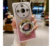Magnetic Suction Bracket Soft Phone Case For Oppo Reno 5 6 7 8 10 11 11F Find X3 X5 Lite X6 X7 Realme 10 11 Pro Plus Bling Cover