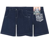 Hip Hop Pockets Embroidery Letter Print Jeans Shorts for Men Summer Retro Oversized Wide Leg Denim Knee Lenght Pants