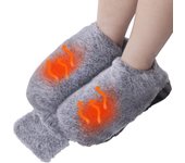 Bolsa de Agua Caliente de 2 litros con Funda de sweatshirt suave, calientadores de pies y Manos para Umbrellas y Mujeres, Suela antideslizante duradera