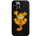 Funda original compatible con iPhone 12 Pro Max Negro con un diseño de Garfield Arañazo