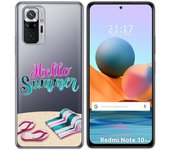 Tumundosmartphone Funda Gel Transparente para Xiaomi Redmi Note 10 Pro diseño Summer Dibujos