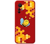 Funda Silicona Líquida Roja para Xiaomi 12 Lite 5G diseño Abeja Dibujos
