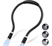 2025 New Rechargeable Led Book Light, Neck Hug Reading Lights For Reading In Bed, Hand-free Super Flexible, 3 Adjustable Brightness Levels